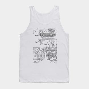 Zigzag Mechanism for Sewing Machine Vintage Patent Hand Drawing Tank Top